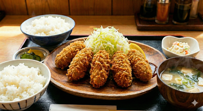 カキフライ定食の画像