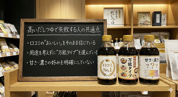 高いだしつゆで失敗する人の共通点の画像