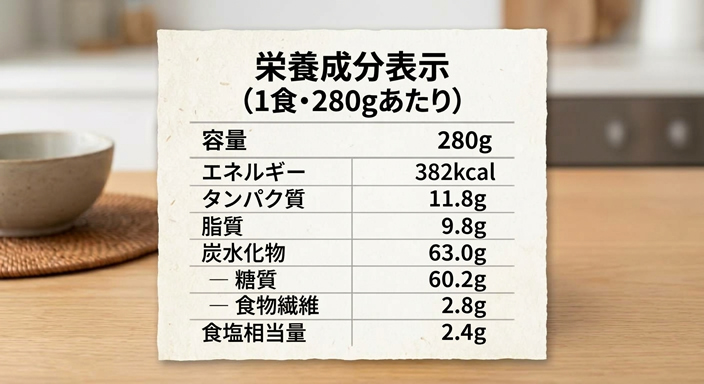 栄養成分表示バナー